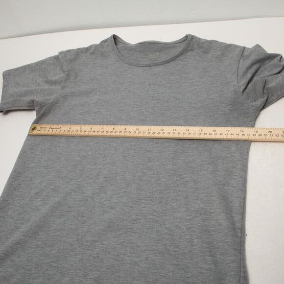 BYLT Shirt Mens Extra Small Gray Drop Cut Crew Neck Short Sleeves - Picture 7 of 11